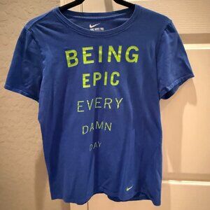 Nike | "Being Epic..." Short Sleeve Tee | Royal Blue | Size: L